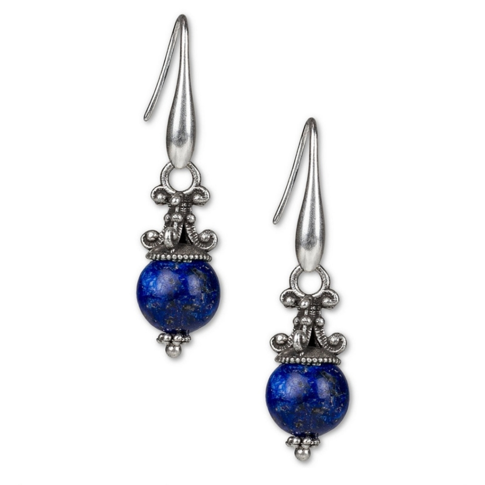 PATRICIA NASH SILVER TONE FILIGREE BEAD DROP EARRINGS NWT